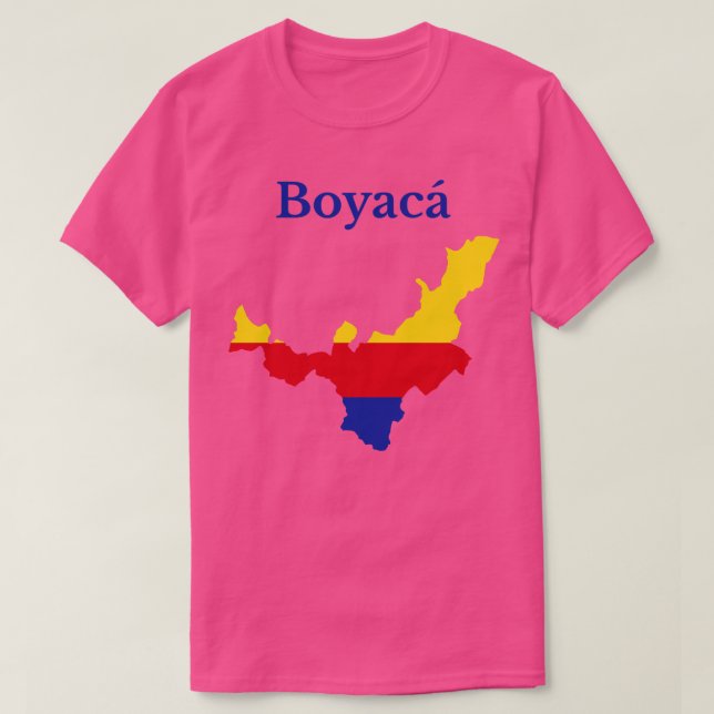 Camiseta Mapa del Departamento de Boyaca Colombia (Diseño del anverso)