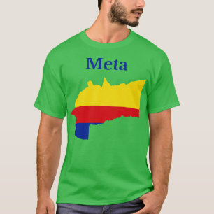 Camiseta Mapa del Departamento de Meta de Colombia