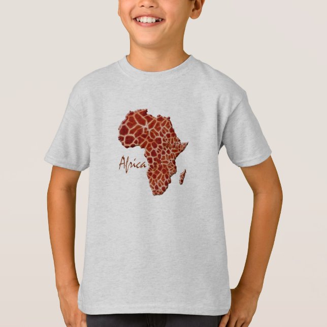 Camiseta Mapa del diseño de los lugares de África de L'Afri (Anverso)