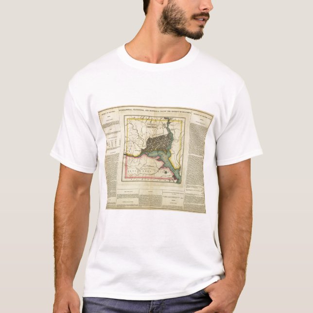 Camiseta Mapa del distrito de Columbia (Anverso)