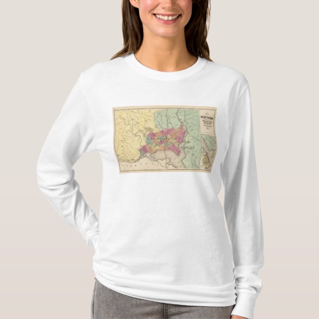 Camiseta Mapa del distrito de Columbia, Washington (Anverso)