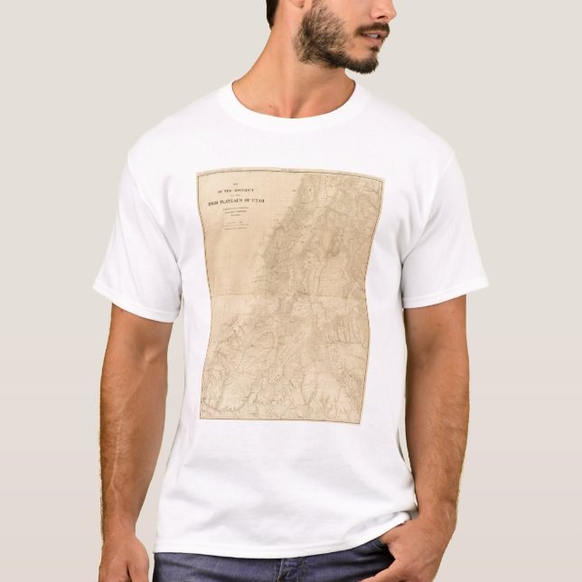 Camiseta Mapa del distrito de las altas mesetas de Utah (Anverso)