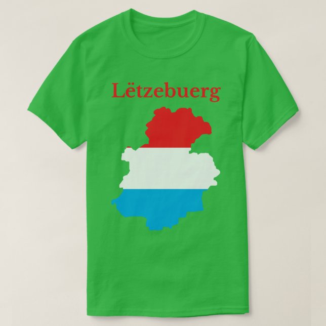 Camiseta Mapa del distrito de Luxemburgo (Diseño del anverso)