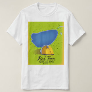 Camiseta Mapa del distrito del lago inglés de Red Tarn