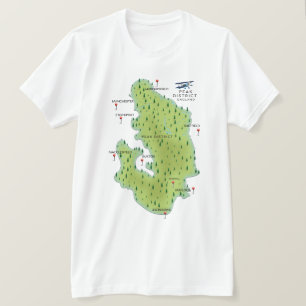 Camiseta Mapa del Distrito Peak Inglaterra
