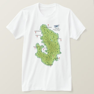Camiseta Mapa del Distrito Peak Inglaterra