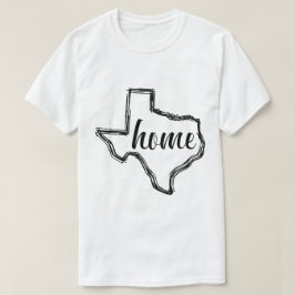 Camiseta Mapa del esquema del estado de origen de Tejas
