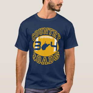 Camiseta Mapa del estado de 304 de las carreteras del campo