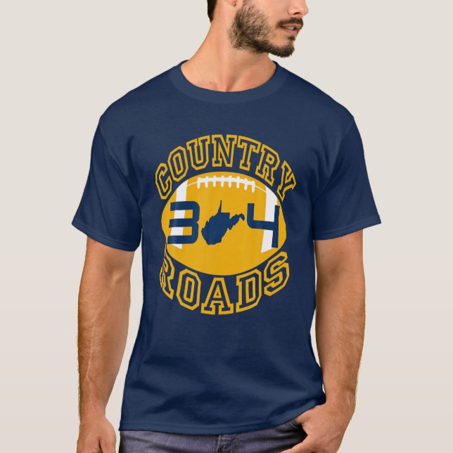 Camiseta Mapa del estado de 304 de las carreteras del campo (Anverso)