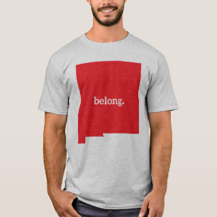 Camiseta Mapa del estado de Belong en Nuevo México