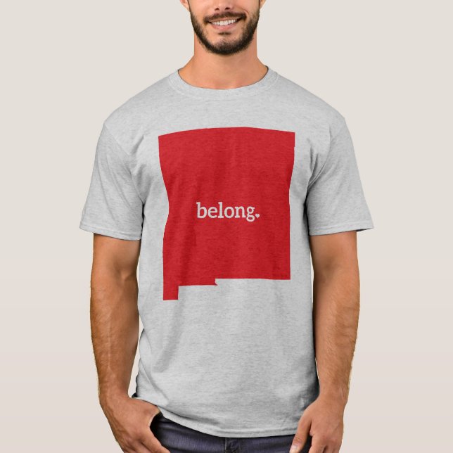 Camiseta Mapa del estado de Belong en Nuevo México (Anverso)