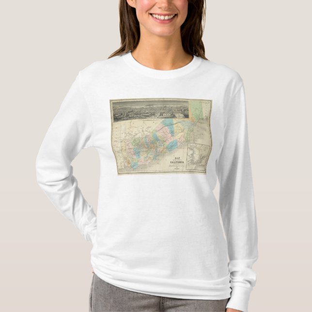 Camiseta Mapa del estado de California (Anverso)