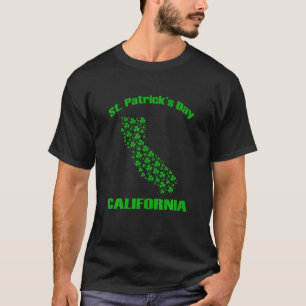 Camiseta Mapa del estado de California en San Patricio
