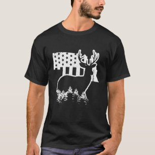 Camiseta Mapa del estado de caza de alces de Nebraska Bande