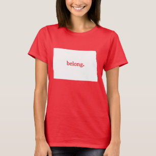Camiseta Mapa del estado de Dakota del Norte