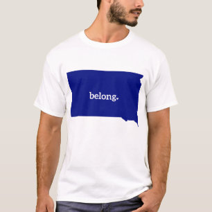 Camiseta Mapa del estado de Dakota del Sur
