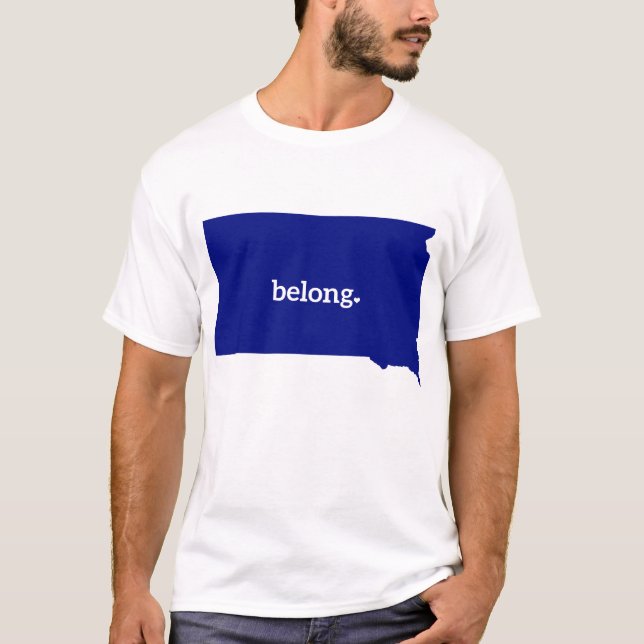 Camiseta Mapa del estado de Dakota del Sur (Anverso)