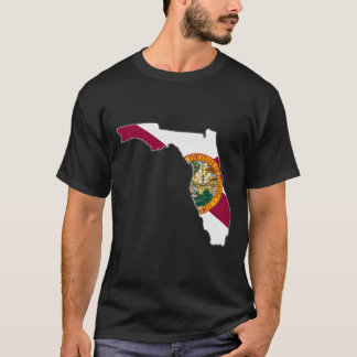 Camiseta Mapa del estado de Florida Bandera de Florida raíc