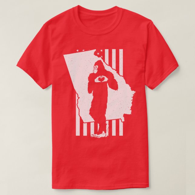 Camiseta Mapa del estado de Georgia (Diseño del anverso)