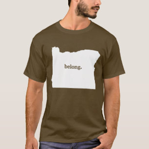 Camiseta Mapa del estado de Heart Oregon Belong