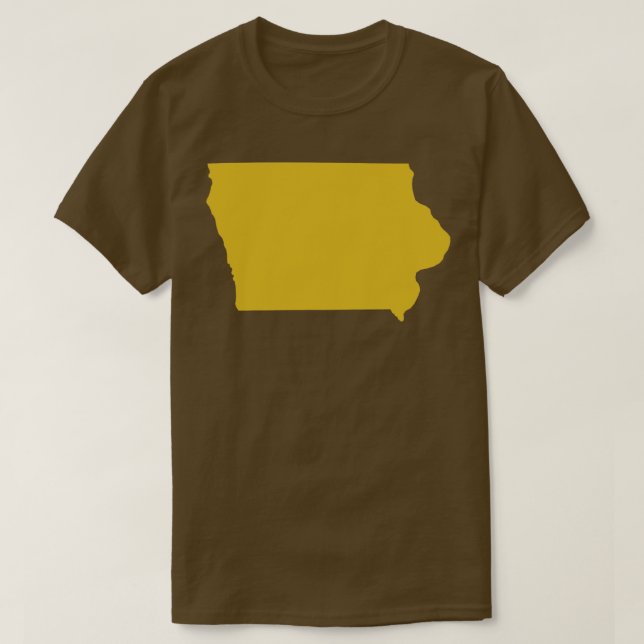 Camiseta Mapa del estado de Iowa TShirt (Diseño del anverso)