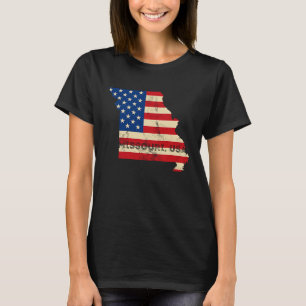 Camiseta Mapa del estado de la bandera de Estados Unidos Mi