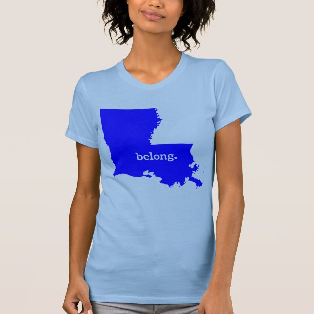 Camiseta Mapa del estado de Louisiana Belong (Anverso)