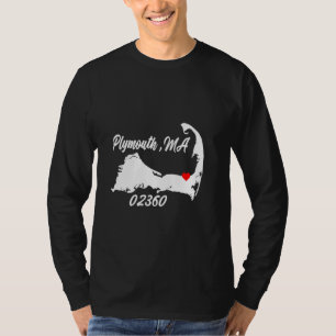 Camiseta Mapa del estado de MASS de Massachusetts 02360 MAM