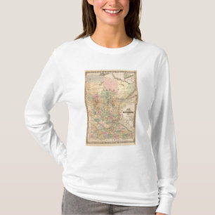 Camiseta Mapa del estado de Minnesota, 1874