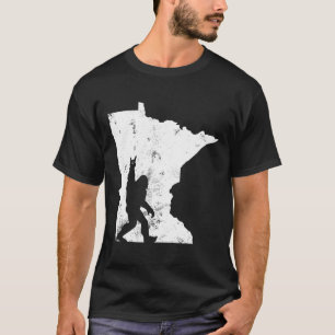Camiseta Mapa del estado de Minnesota Masquatch Hombres Muj