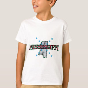 Camiseta Mapa del estado de Mississippi