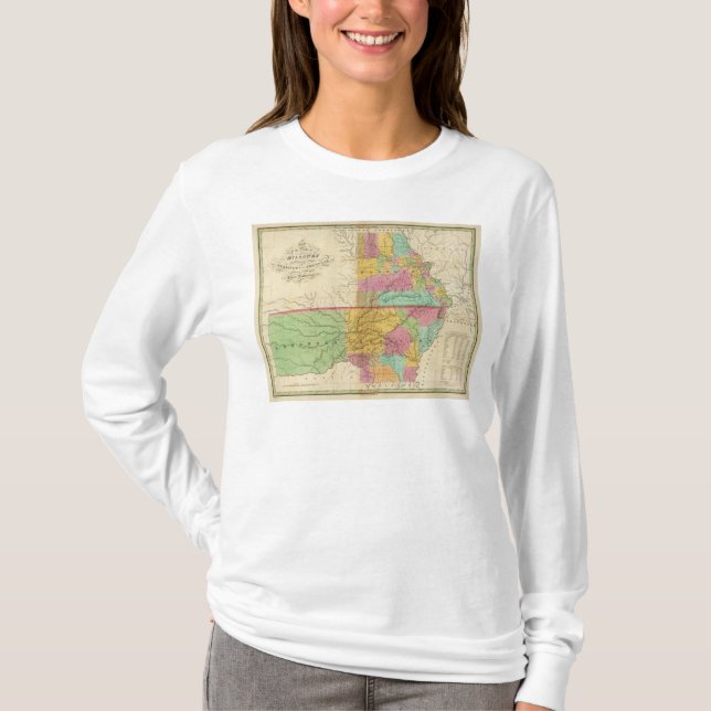 Camiseta Mapa del estado de Missouri (Anverso)