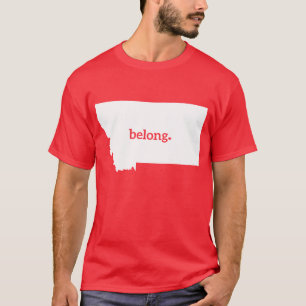 Camiseta Mapa del estado de Montana Belong
