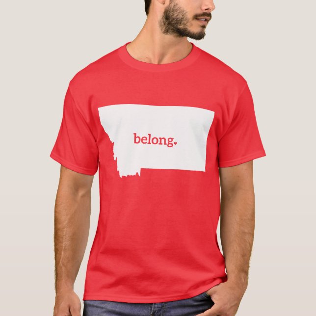 Camiseta Mapa del estado de Montana Belong (Anverso)