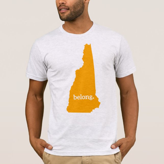 Camiseta Mapa del estado de New Hampshire Belong (Anverso)