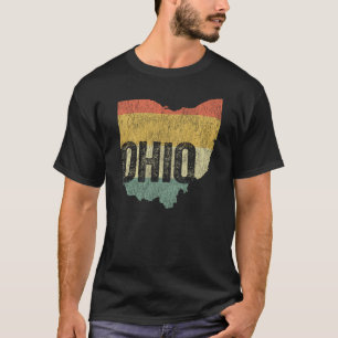 Camiseta Mapa del estado de Ohio vintage retro con estilo d