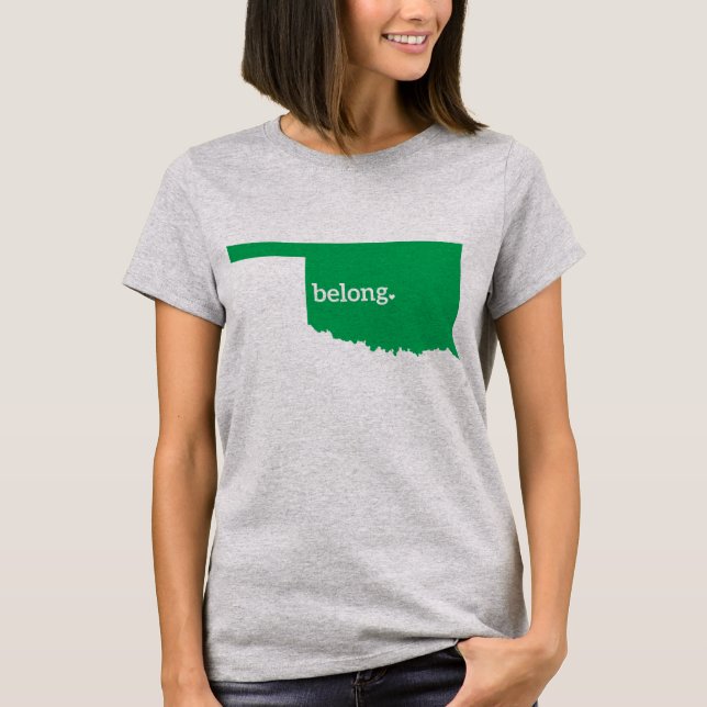 Camiseta Mapa del estado de Oklahoma Belong (Anverso)