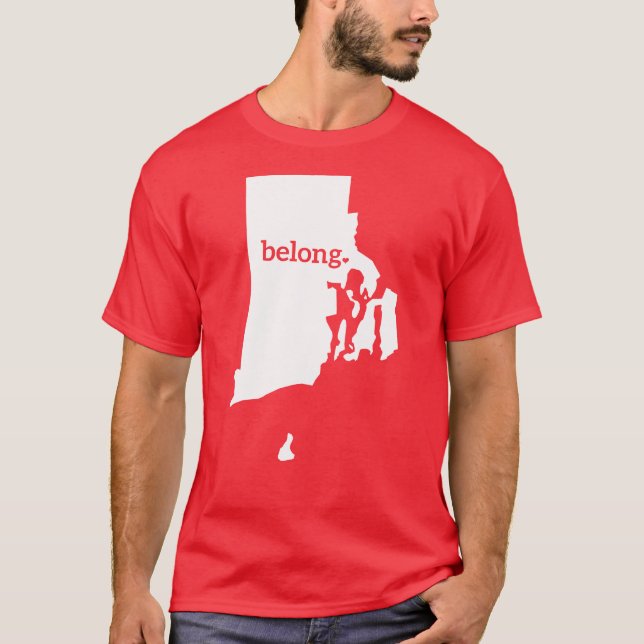 Camiseta Mapa del estado de Rhode Island Belong (Anverso)