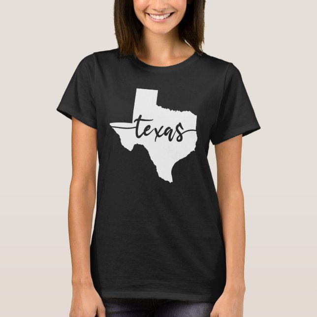 Camiseta Mapa del estado de Texas USA (Anverso)