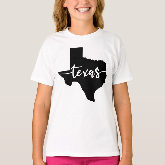 Camiseta Mapa del estado de Texas USA (Anverso)