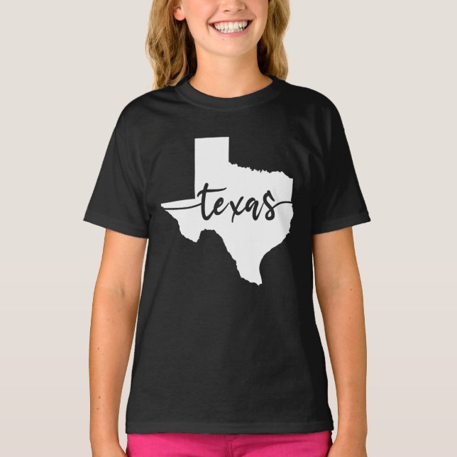 Camiseta Mapa del estado de Texas USA (Anverso)
