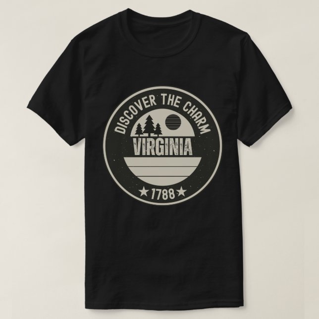 Camiseta Mapa del Estado de Virginia - Departamento de Viaj (Diseño del anverso)