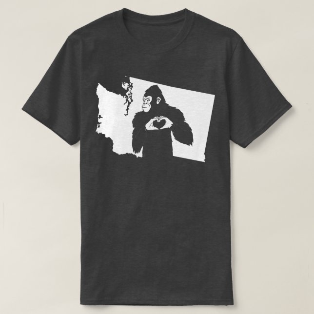 Camiseta Mapa del estado de Washington (Diseño del anverso)