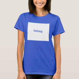 Camiseta Mapa del estado de Wyoming Belong