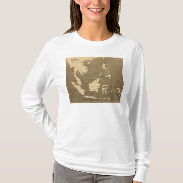 Camiseta Mapa del este de las islas de la India por (Anverso)