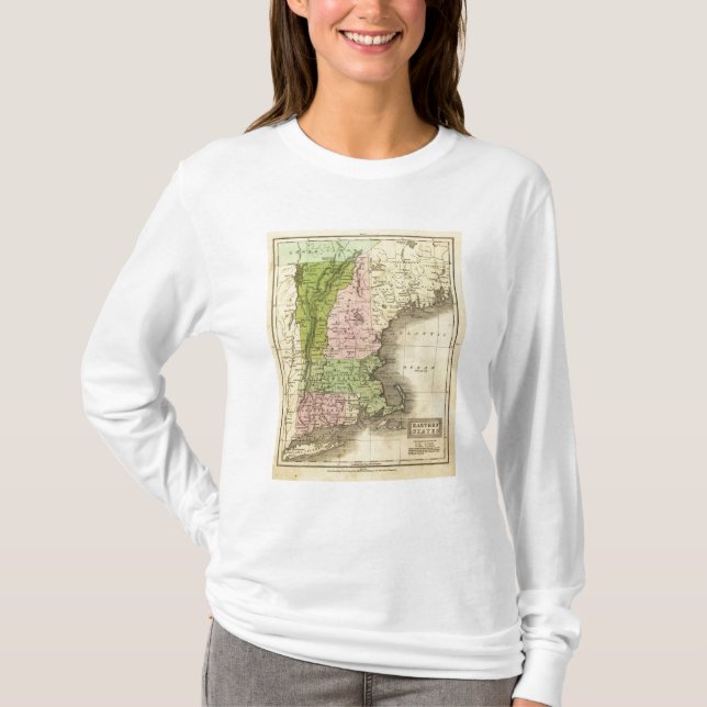 Camiseta Mapa del este de Olney de los estados (Anverso)