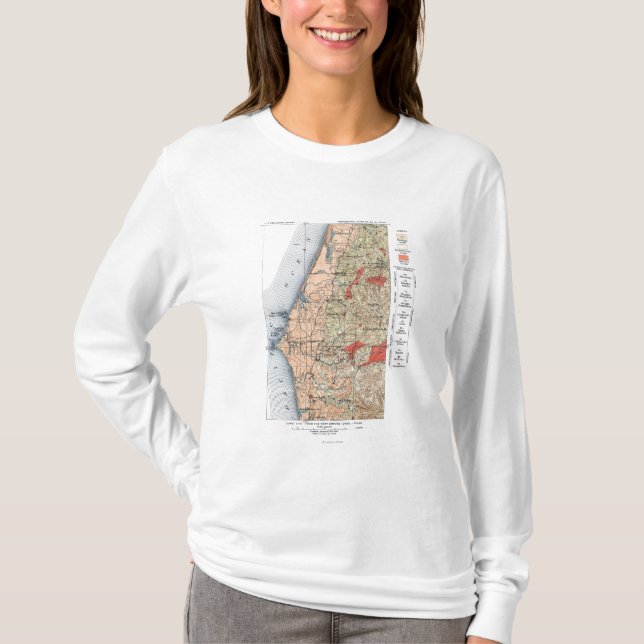 Camiseta Mapa del estudio geológico de los E.E.U.U. (Anverso)