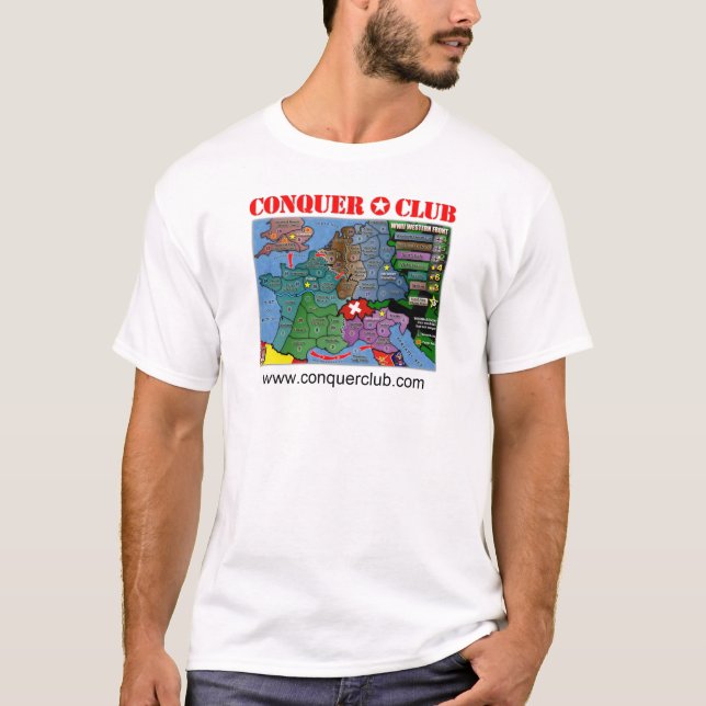 Camiseta Mapa del frente occidental de WWII (Anverso)