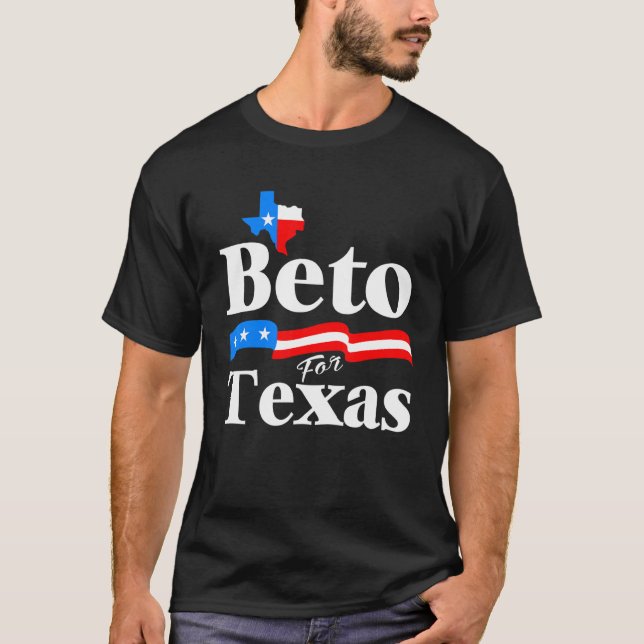 Camiseta Mapa del Gobernador Beto para Texas (Anverso)