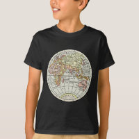 Mapa del hemisferio oriental de arte de viaje
